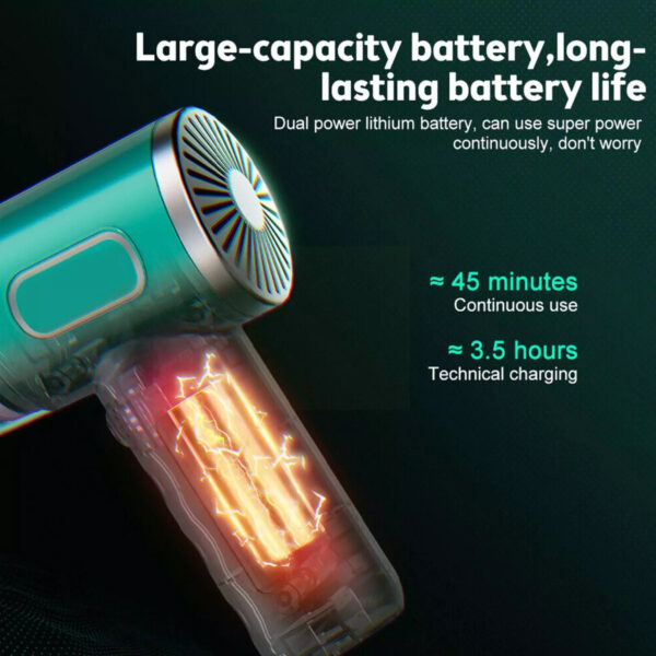 Cordless Hand-Held Vacuum Cleaner Mini Portable Car Auto Home Wireless Handheld Vacuum Cordless, Portable Car Vacuum Cleaner With Powerful Suction And Brushless Motor, Rechargeable - Image 6