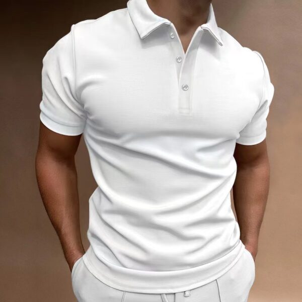 European And American Men's Button T-shirt - Image 7