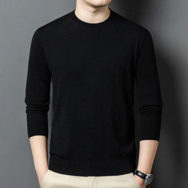 Round Neck Wool T Men's Sweater Skin-friendly - Image 2