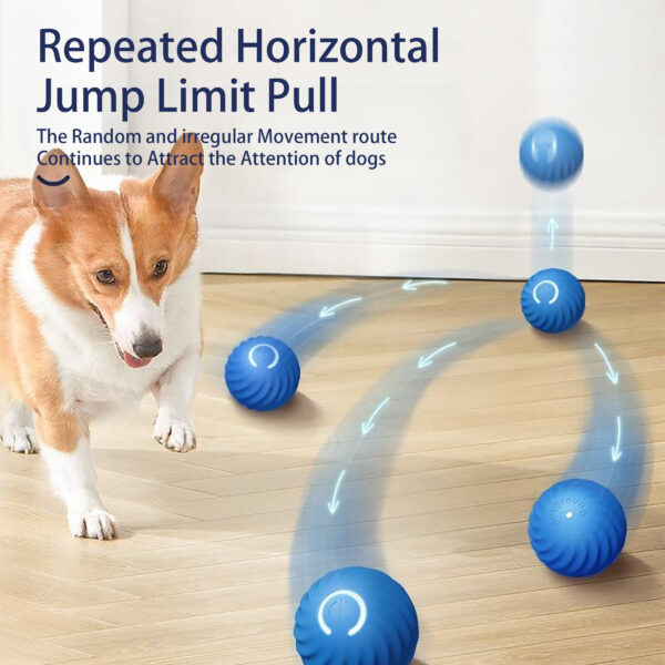 Interactive Bouncing Ball For Dogs,Automatic Smart Toy, Self-moving Rotating Stimulating Pet Entertainment, Noise-Reducing Urchin Cover,USB Rechargeable Dog Toy, Dog Electric Interactive Toy - Image 3