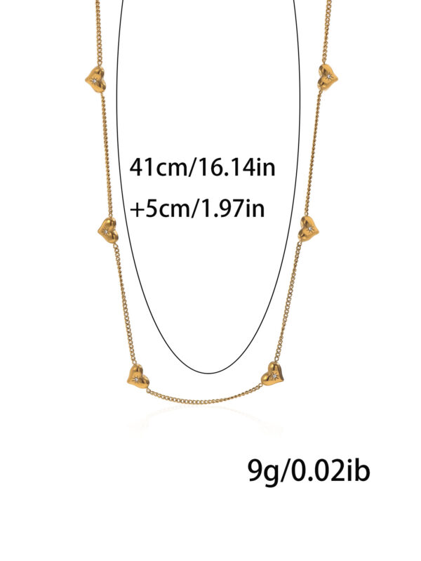 Lxalry 18K Gold-Plated Heart Necklace  Stainless Steel Hypoallergenic Jewelry, Tarnish Free Minimalist Gift For Women, Wife Mom Girlfriend  Valentine S Day  Anniversary Everyday Elegance - Image 4