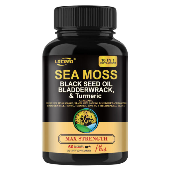 Black Seed Oil Bladder Wrack Turmeric 16-in-1 Supplements Joint Support Sea Moss Capsule - Image 3