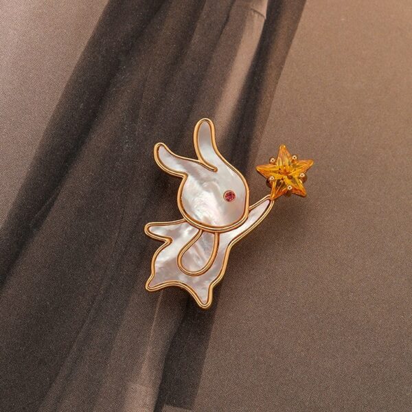 Japanese Cartoon Cute Rabbit Star Brooch - Image 5