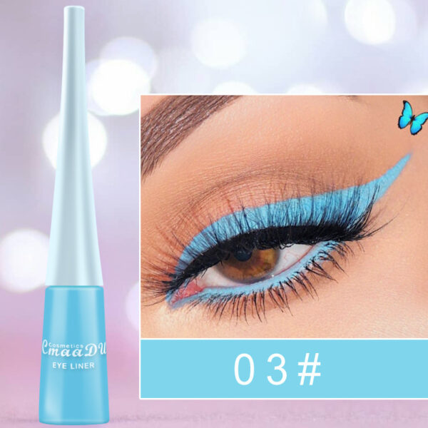 17 Color Liquid Eyeliner Matte Quick-Drying Color Eyeliner Lasting Non-Blooming Matte Glitter Eyeliner - Image 3