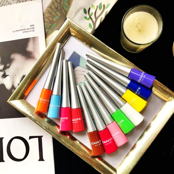 17 Color Liquid Eyeliner Matte Quick-Drying Color Eyeliner Lasting Non-Blooming Matte Glitter Eyeliner - Image 4