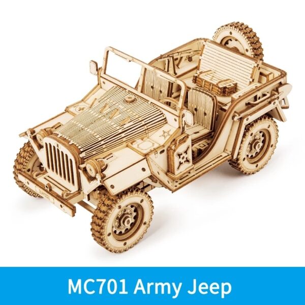 Robotime ROKR Train Model 3D Wooden Puzzle Toy Assembly Locomotive Model Building Kits for Children Kids Birthday Christmas Gift - Image 3