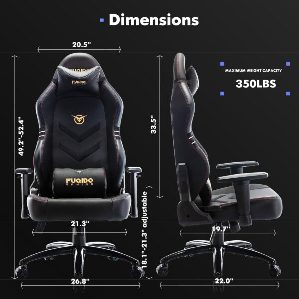 Tall Gaming Chair 350lbs Racing Computer Gaming Chair - Image 7