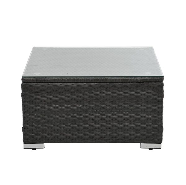 Patio Furniture, Outdoor Furniture, Seasonal PE Wicker Furniture, 7 Set Wicker Furniture With Tempered Glass Coffee Table - Image 3