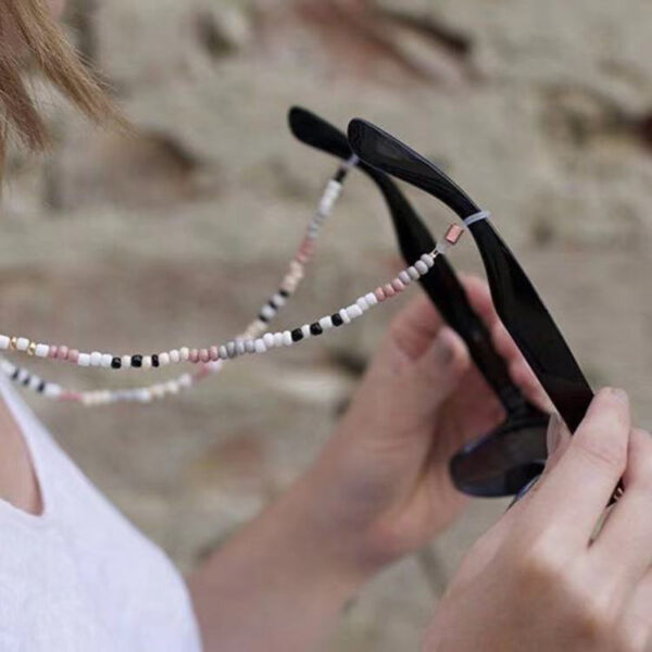 Women's Colorful Rice Beads Glasses Necklace Mask Chain Hanging Neck Anti-lost Lanyard Chain - Image 4