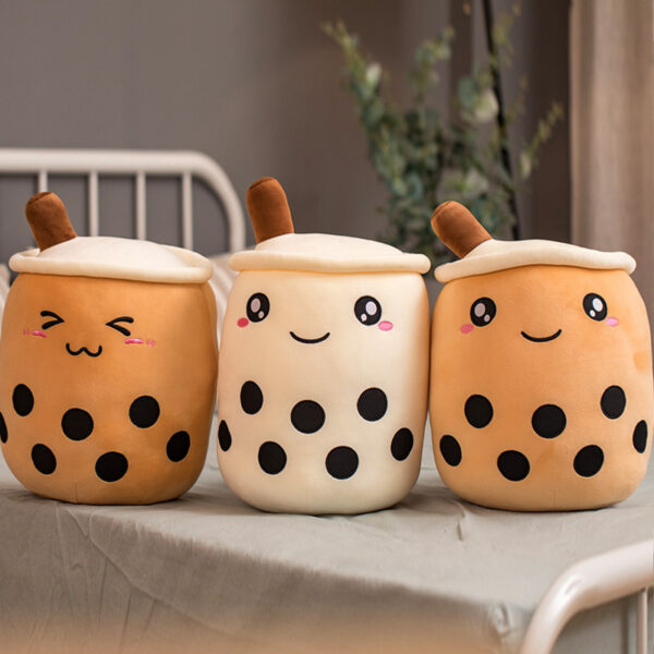 Cute Fruit Drink Plush Stuffed Soft Strawberry Milk Tea Plush Boba Tea Cup Toy Bubble Tea Pillow Cushion Kids Gift - Image 8