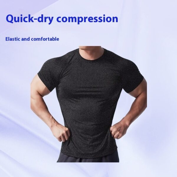Tight Stretch Casual Quick-drying Running Round Neck Short Sleeve - Image 5