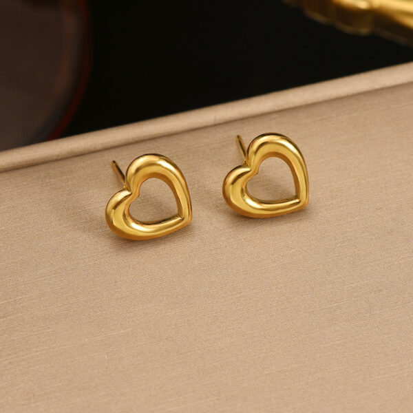 Lxalry 18K Gold Plated Heart Earrings   Stainless Steel Hypoallergenic Jewelry For Women  Skin Safe Everyday & Gift Luxury For Wife Mom Girlfriend  Valentine S Day Charm With Tarnish Free Glow - Image 5