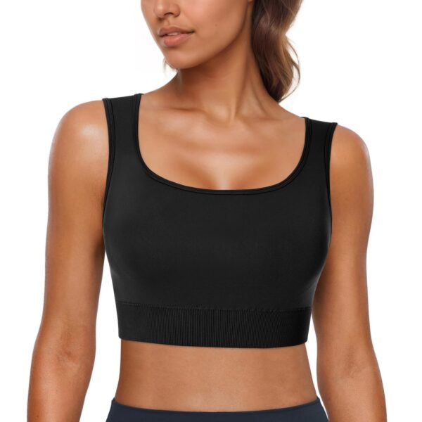 Womens Sport Bras Removable Padded Workout Yoga Gym Running Crop Tank Top - Image 3