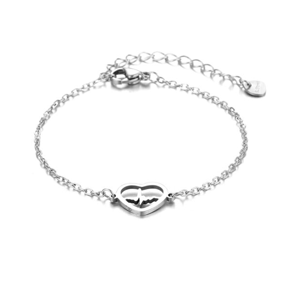 Women's Heart-shaped ECG Bracelet Versatile Hand Jewelry - Image 4