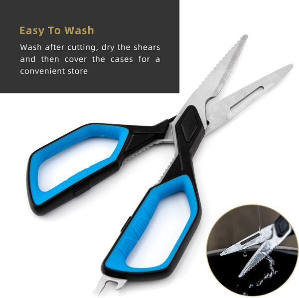 Kitchen Scissors Cookit Kitchen Shears Heavy Duty Stainless Steel Chef Shears Utility Come Apart Food Shears For Chicken Poultry Fish Meat Vegetables - Image 7