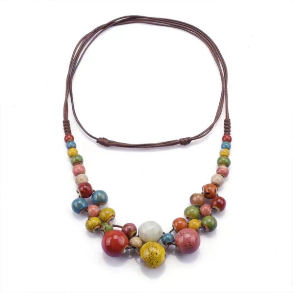 Women's Niche Design Fashion Ethnic Style Beaded Colorful Necklace - Image 6