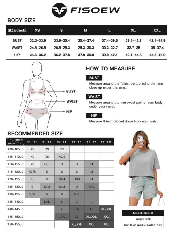 Womens Crop Tops Casual Short Sleeve Crewneck Loose Fit Basic Summer Workout Running T Shirts - Image 2