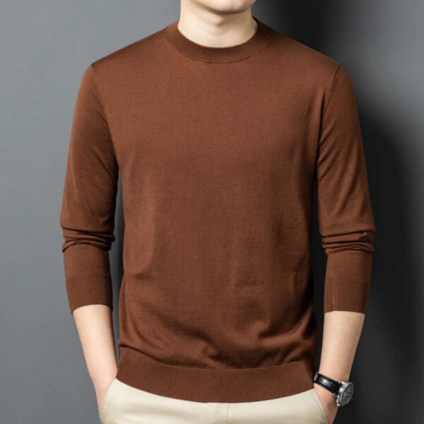 Round Neck Wool T Men's Sweater Skin-friendly - Image 3
