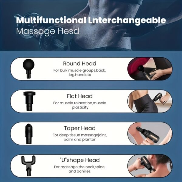Random Color Fascia Gun Household Portable Muscle Relaxer USB Rechargeable Small Massager Mini Fascia Gun - Image 5