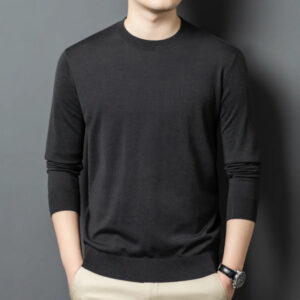 Round Neck Wool T Men's Sweater Skin-friendly
