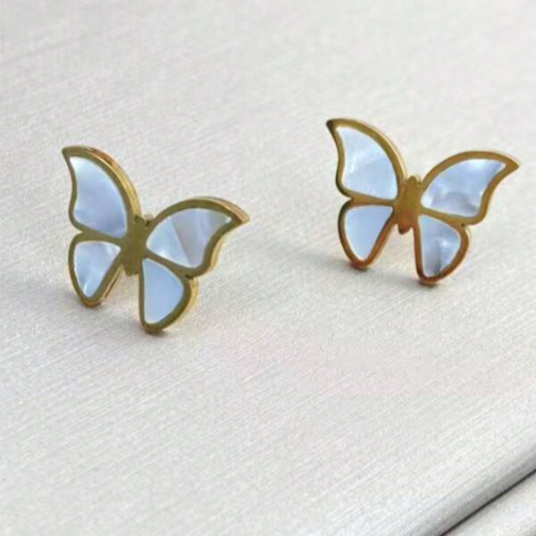 Lxalry 18K Gold Plated Butterfly Jewelry Set With Mirror Polish  Hypoallergenic Skin Safe 4PCS Necklace Earrings Bracelet Ring For Women, Never Fade Luxury Gift For Her - Image 7