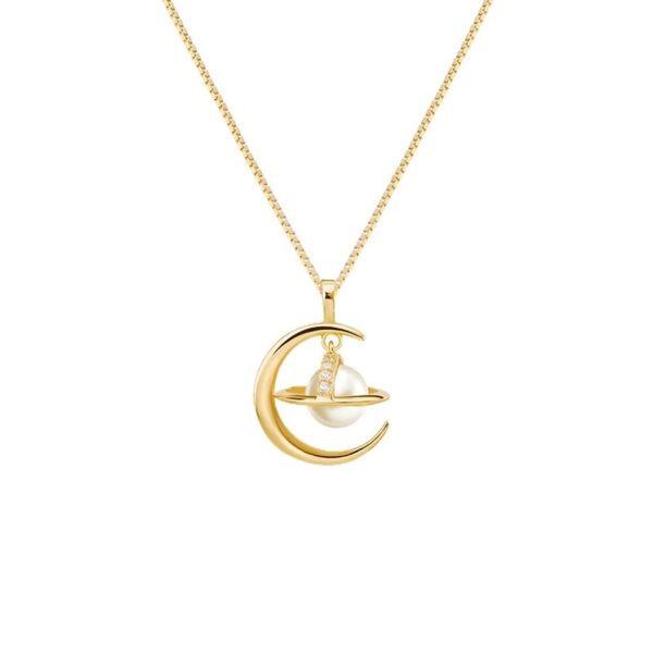 Women's Planet Necklace Niche Design Temperament Saturn Clavicle Chain Versatile - Image 2