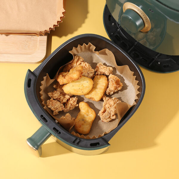 Air Fryer Disposable Paper Liners Parchment Paper Liner Non-Stick Air Fryer Paper Pads Oil Resistant Baking Paper Air Fryer Disposable Paper Liner Non-stick Disposable Liners - Image 7