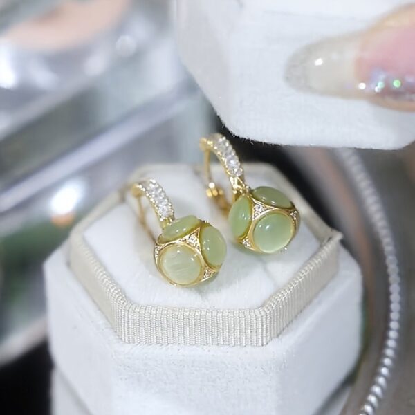 1 Set Of 2 Elegant Women's Ball Pendant Earrings - Allergy-proof Studs, Fashionable Elegant Luxury Design, The Perfect Lady Gift. - Image 2
