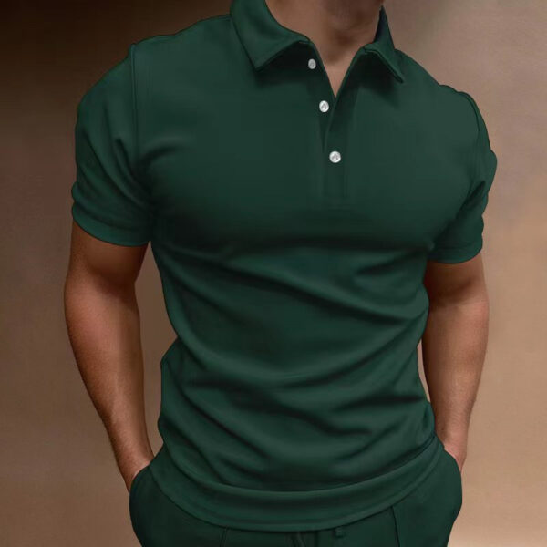 European And American Men's Button T-shirt - Image 6