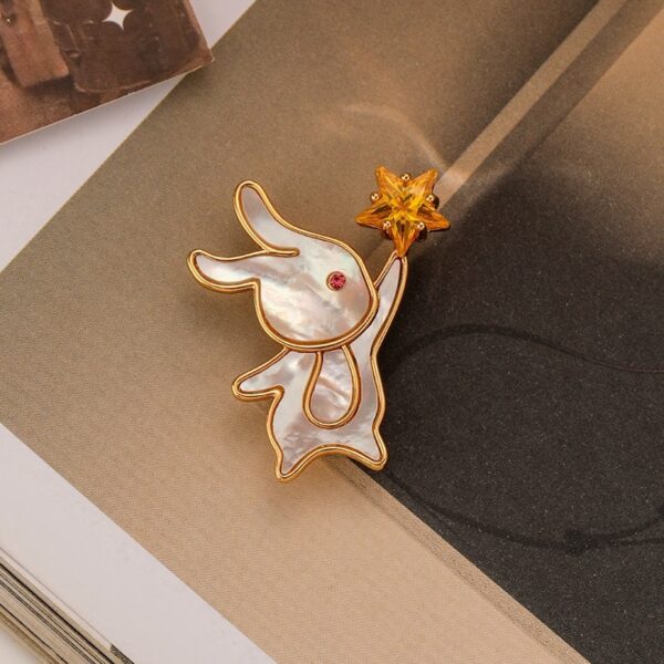 Japanese Cartoon Cute Rabbit Star Brooch - Image 7