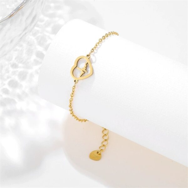 Women's Heart-shaped ECG Bracelet Versatile Hand Jewelry - Image 3