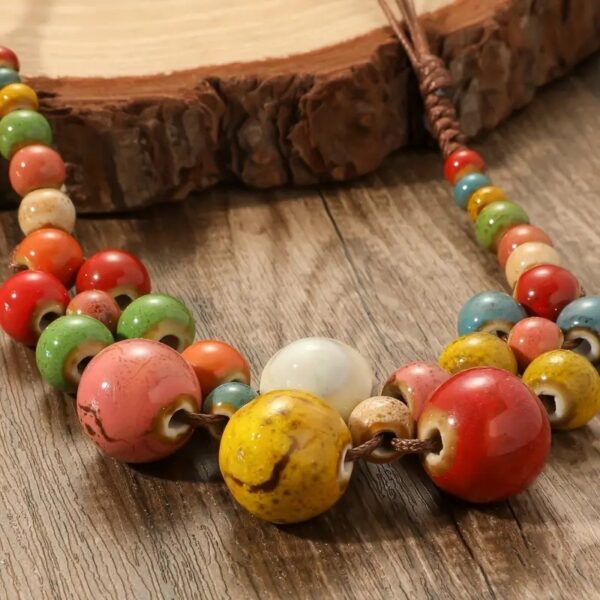 Women's Niche Design Fashion Ethnic Style Beaded Colorful Necklace - Image 3