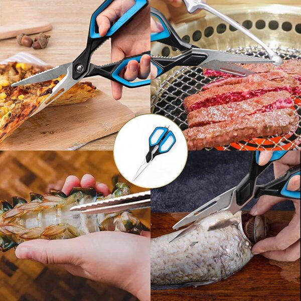 Kitchen Scissors Cookit Kitchen Shears Heavy Duty Stainless Steel Chef Shears Utility Come Apart Food Shears For Chicken Poultry Fish Meat Vegetables - Image 3
