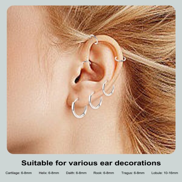 Crafted From Sturdy And Durable Titanium Steel, These 2.0 Coil Titanium Steel Earrings Are Lightweight And Comfortable To Wear, Adding A Touch Of Personality To The Overall Look - Image 2