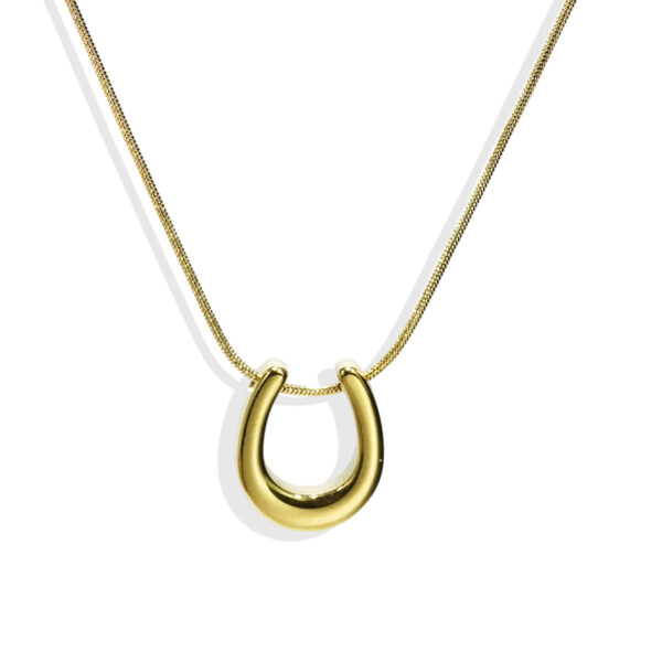 Lxalry 18K Gold Plated Stainless Steel Necklace  Modern Minimalist Hypoallergenic Jewelry Tarnish Free Skin Safe Gift For Women Wife Mom  Everyday  Special Occasion Luxury - Image 5