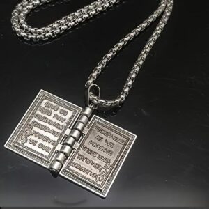 European And American Gothic Style Flip Able Bible Book Cross Necklace