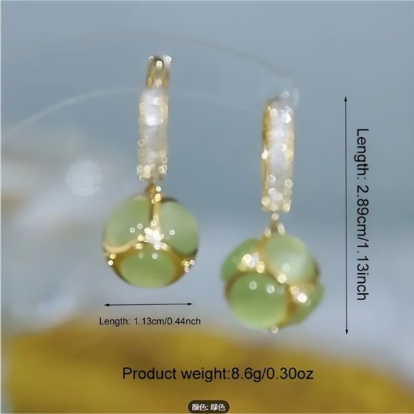 1 Set Of 2 Elegant Women's Ball Pendant Earrings - Allergy-proof Studs, Fashionable Elegant Luxury Design, The Perfect Lady Gift. - Image 4