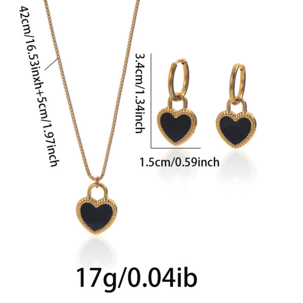 Lxalry 18K Gold Plated Stainless Steel Heart Mirror Jewelry Set  Hypoallergenic Skin Safe Necklace   Earrings For Daily Evening Never Fade Luxury Gift For Her - Image 3