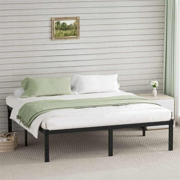 Classic Iron Bed Frame Mattress Under Bed Storage No Box Spring Needed Singe Full Queen King Size Black - Image 7