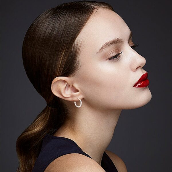Crafted From Sturdy And Durable Titanium Steel, These 2.0 Coil Titanium Steel Earrings Are Lightweight And Comfortable To Wear, Adding A Touch Of Personality To The Overall Look - Image 5