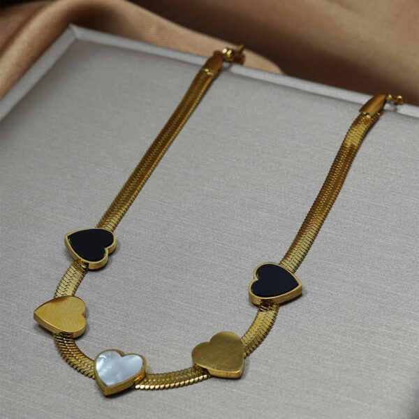 Lxalry 18K Gold Plated Heart Mirror Jewelry Set  Hypoallergenic Skin Safe Necklace   Bracelet For Daily Gifting Never Fade Adjustable Luxury With Precision Inlay Craftsmanship - Image 8