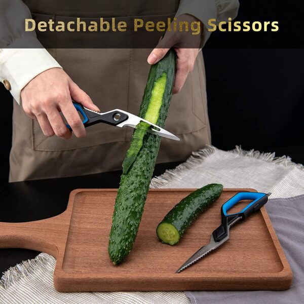 Kitchen Scissors Cookit Kitchen Shears Heavy Duty Stainless Steel Chef Shears Utility Come Apart Food Shears For Chicken Poultry Fish Meat Vegetables - Image 5