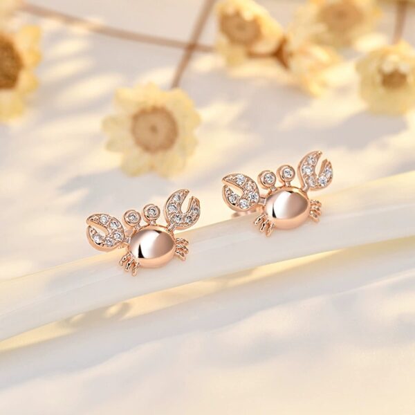 Women's Cute Crab Earrings Simple And Versatile Jewelry Gift - Image 5