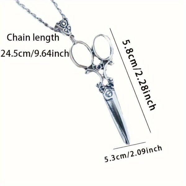 European And American Retro Personalized Scissor Shaped Necklace - Image 7
