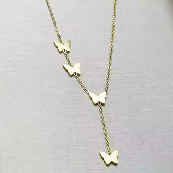 Lxalry 18K Gold Plated Celestial Necklace   Butterfly   Heart Charm Stainless Steel Jewelry  Skin Safe Hypoallergenic Gift For Women Wife Mom  Romantic Everyday   Wedding Glow - Image 6