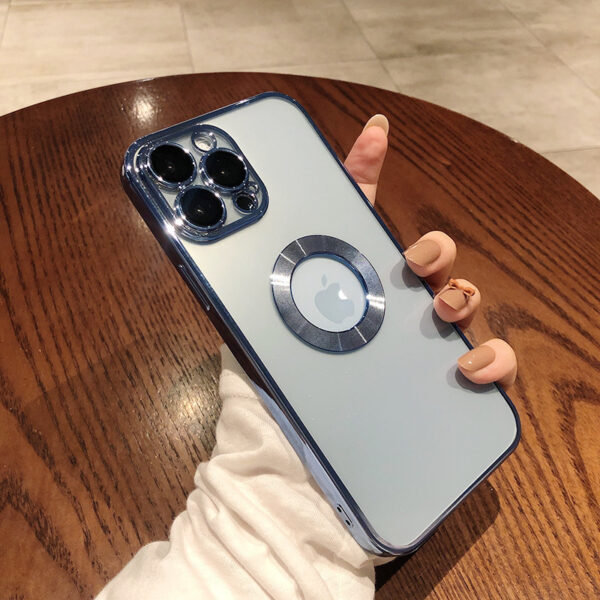 Phone Case With Camera Protector Advanced Electroplating Integrated With Lens Protector Phone Case For Iphone12 13promax Simple 11 Soft - Image 3