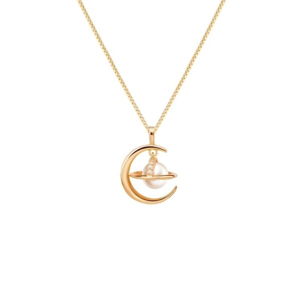Women's Planet Necklace Niche Design Temperament Saturn Clavicle Chain Versatile - Image 3