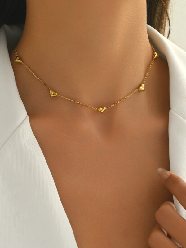 Lxalry 18K Gold-Plated Heart Necklace  Stainless Steel Hypoallergenic Jewelry, Tarnish Free Minimalist Gift For Women, Wife Mom Girlfriend  Valentine S Day  Anniversary Everyday Elegance - Image 5
