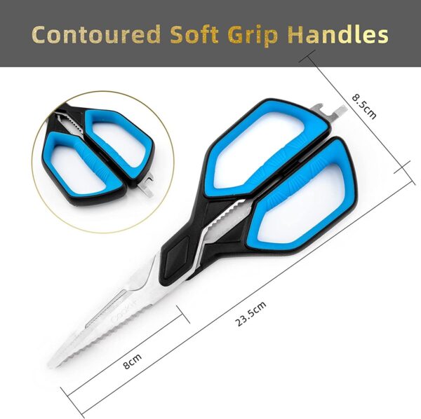 Kitchen Scissors Cookit Kitchen Shears Heavy Duty Stainless Steel Chef Shears Utility Come Apart Food Shears For Chicken Poultry Fish Meat Vegetables - Image 2