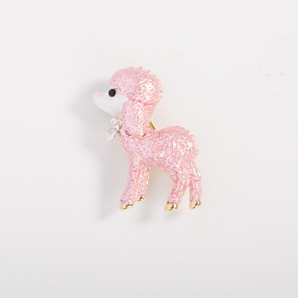 2PCS European And American Personalized Cute Enamel Alloy Poodle Brooch - Image 7